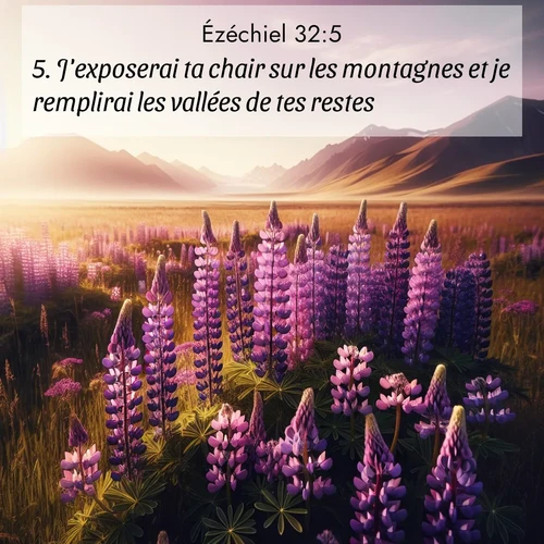 Segond21 Ézéchiel  ; image nature: image avec le verset biblique :J&#039;exposerai ta chair sur les montagnes et je remplirai les vallées de tes restes. ;  ; 32:5