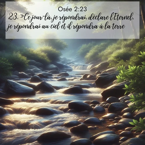 Segond21 Osée  ; image nature: image avec le verset biblique :»Ce jour-là, je répondrai, déclare l&#039;Eternel, je répondrai au ciel et il répondra à la terre; ;  ; 2:23