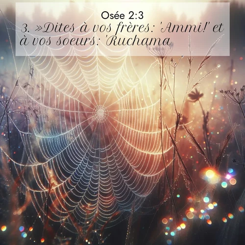Segond21 Osée  ; image nature: image avec le verset biblique :»Dites à vos frères: &#039;Ammi!&#039; et à vos soeurs: &#039;Ruchama!&#039; ;  ; 2:3