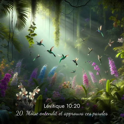 Segond21 Lévitique  ; image nature: image avec le verset biblique :Moïse entendit et approuva ces paroles. ;  ; 10:20