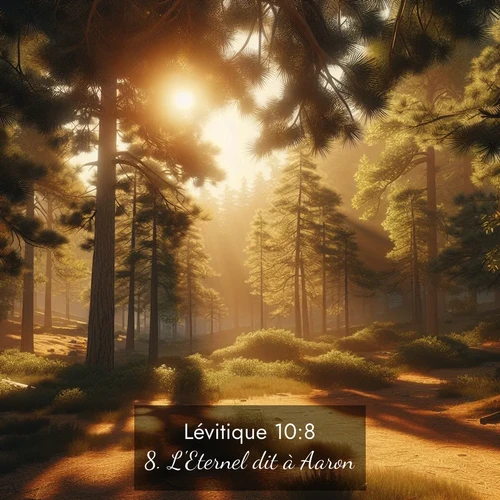 Segond21 Lévitique  ; image nature: image avec le verset biblique :L&#039;Eternel dit à Aaron: ;  ; 10:8