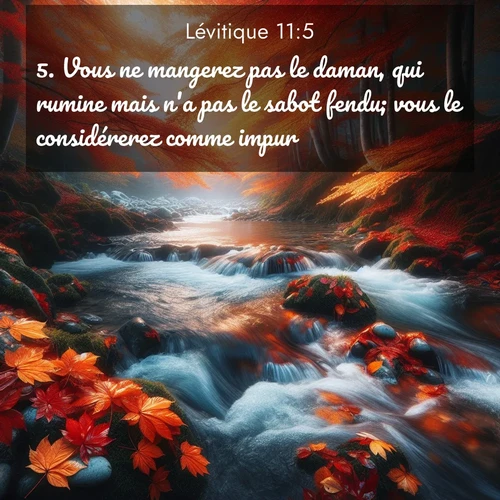 Segond21 Lévitique  ; image nature: image avec le verset biblique :Vous ne mangerez pas le daman, qui rumine mais n&#039;a pas le sabot fendu; vous le considérerez comme impur. ;  ; 11:5