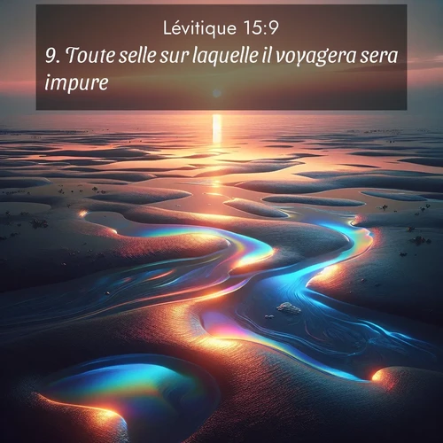Segond21 Lévitique  ; image nature: image avec le verset biblique :Toute selle sur laquelle il voyagera sera impure. ;  ; 15:9