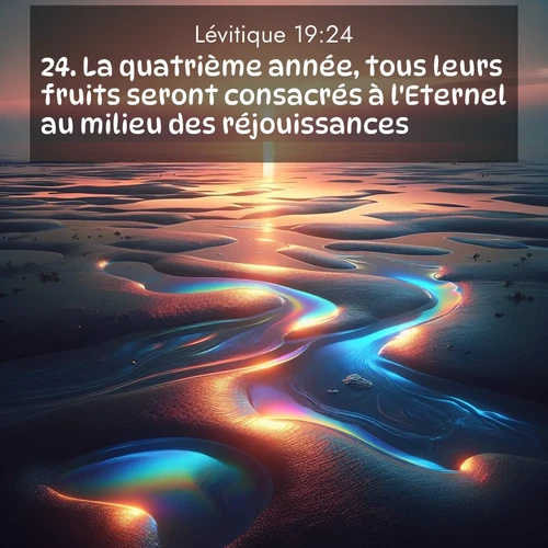 Segond21 Lévitique  ; image nature: image avec le verset biblique :La quatrième année, tous leurs fruits seront consacrés à l&#039;Eternel au milieu des réjouissances. ;  ; 19:24