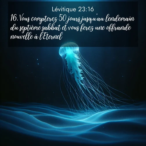 Segond21 Lévitique  ; image nature: image avec le verset biblique :Vous compterez 50 jours jusqu&#039;au lendemain du septième sabbat et vous ferez une offrande nouvelle à l&#039;Eternel. ;  ; 23:16