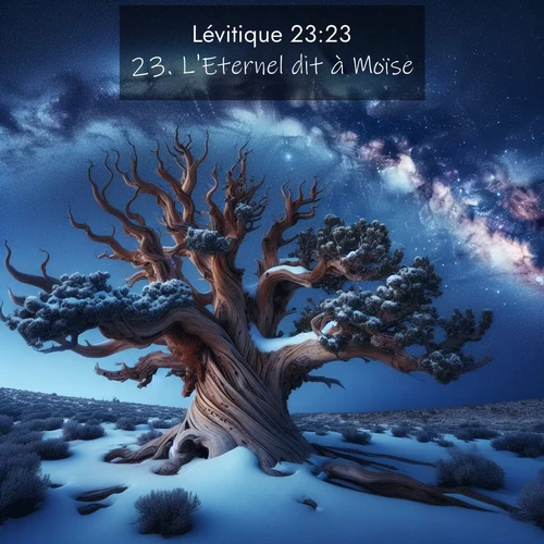 Segond21 Lévitique  ; image nature: image avec le verset biblique :L&#039;Eternel dit à Moïse: ;  ; 23:23
