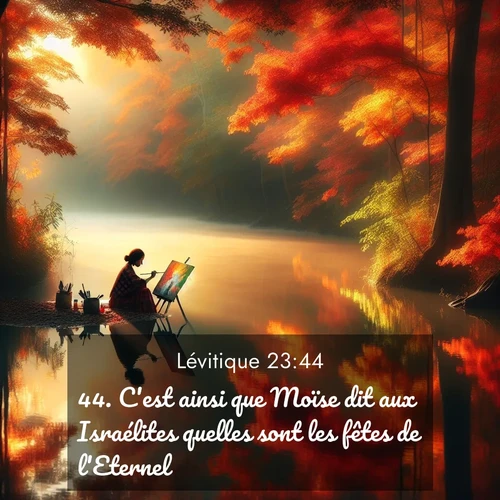 Segond21 Lévitique  ; image nature: image avec le verset biblique :C&#039;est ainsi que Moïse dit aux Israélites quelles sont les fêtes de l&#039;Eternel. ;  ; 23:44