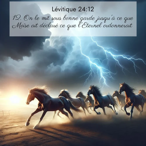 Segond21 Lévitique  ; image nature: image avec le verset biblique :On le mit sous bonne garde jusqu&#039;à ce que Moïse ait déclaré ce que l&#039;Eternel ordonnerait. ;  ; 24:12