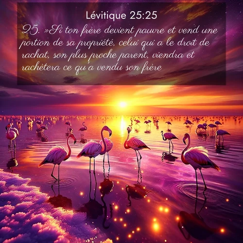Segond21 Lévitique  ; image nature: image avec le verset biblique :»Si ton frère devient pauvre et vend une portion de sa propriété, celui qui a le droit de rachat, son plus proche parent, viendra et rachètera ce qu&#039;a vendu son frère. ;  ; 25:25