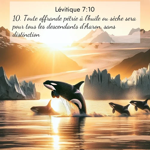 Segond21 Lévitique  ; image nature: image avec le verset biblique :Toute offrande pétrie à l&#039;huile ou sèche sera pour tous les descendants d&#039;Aaron, sans distinction. ;  ; 7:10