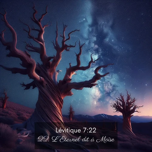 Segond21 Lévitique  ; image nature: image avec le verset biblique :L&#039;Eternel dit à Moïse: ;  ; 7:22