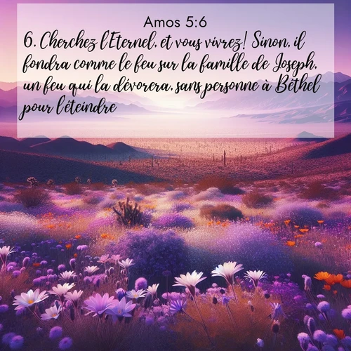 Segond21 Amos  ; image nature: image avec le verset biblique :Cherchez l&#039;Eternel, et vous vivrez! Sinon, il fondra comme le feu sur la famille de Joseph, un feu qui la dévorera, sans personne à Béthel pour l&#039;éteindre. ;  ; 5:6