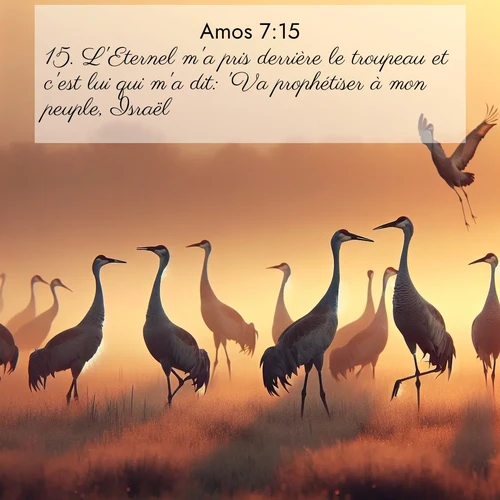 Segond21 Amos  ; image nature: image avec le verset biblique :L&#039;Eternel m&#039;a pris derrière le troupeau et c&#039;est lui qui m&#039;a dit: &#039;Va prophétiser à mon peuple, Israël!&#039; ;  ; 7:15