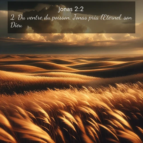 Segond21 Jonas  ; image nature: image avec le verset biblique :Du ventre du poisson, Jonas pria l&#039;Eternel, son Dieu, ;  ; 2:2