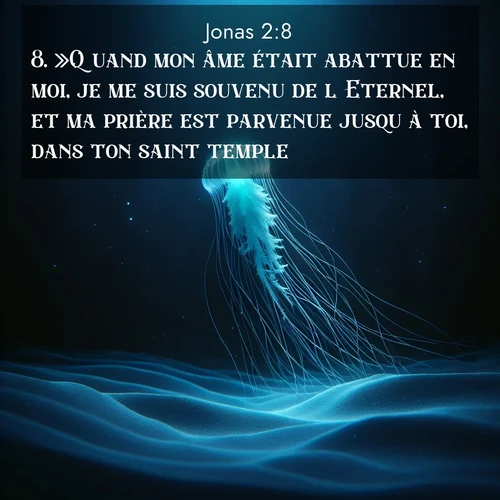 Segond21 Jonas  ; image nature: image avec le verset biblique :»Quand mon âme était abattue en moi, je me suis souvenu de l&#039;Eternel, et ma prière est parvenue jusqu&#039;à toi, dans ton saint temple. ;  ; 2:8