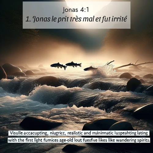 Segond21 Jonas  ; image nature: image avec le verset biblique :Jonas le prit très mal et fut irrité. ;  ; 4:1