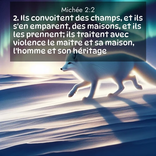 Segond21 Michée  ; image nature: image avec le verset biblique :Ils convoitent des champs, et ils s&#039;en emparent, des maisons, et ils les prennent; ils traitent avec violence le maître et sa maison, l&#039;homme et son héritage. ;  ; 2:2