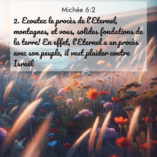 Segond21 Michée  ; image nature: image avec le verset biblique :Ecoutez le procès de l&#039;Eternel, montagnes, et vous, solides fondations de la terre! En effet, l&#039;Eternel a un procès avec son peuple, il veut plaider contre Israël: ;  ; 6:2