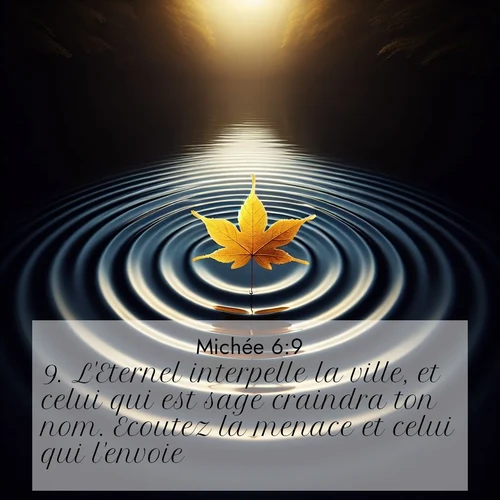 Segond21 Michée  ; image nature: image avec le verset biblique :L&#039;Eternel interpelle la ville, et celui qui est sage craindra ton nom. Ecoutez la menace et celui qui l&#039;envoie! ;  ; 6:9