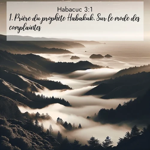 Segond21 Habacuc  ; image nature: image avec le verset biblique :Prière du prophète Habakuk. Sur le mode des complaintes. ;  ; 3:1