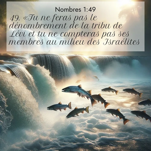 Segond21 Nombres  ; image nature: image avec le verset biblique :«Tu ne feras pas le dénombrement de la tribu de Lévi et tu ne compteras pas ses membres au milieu des Israélites. ;  ; 1:49