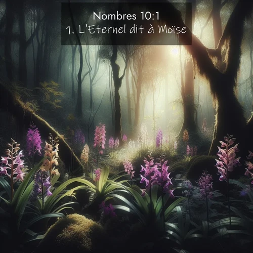 Segond21 Nombres  ; image nature: image avec le verset biblique :L&#039;Eternel dit à Moïse: ;  ; 10:1