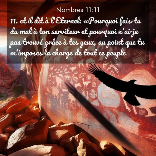 Segond21 Nombres  ; image nature: image avec le verset biblique :et il dit à l&#039;Eternel: «Pourquoi fais-tu du mal à ton serviteur et pourquoi n&#039;ai-je pas trouvé grâce à tes yeux, au point que tu m&#039;imposes la charge de tout ce peuple? ;  ; 11:11