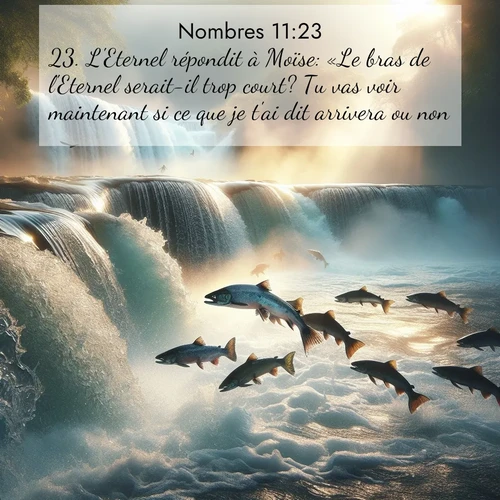 Segond21 Nombres  ; image nature: image avec le verset biblique :L&#039;Eternel répondit à Moïse: «Le bras de l&#039;Eternel serait-il trop court? Tu vas voir maintenant si ce que je t&#039;ai dit arrivera ou non.» ;  ; 11:23