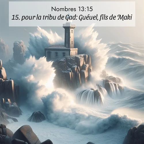 Segond21 Nombres  ; image nature: image avec le verset biblique :pour la tribu de Gad: Guéuel, fils de Maki. ;  ; 13:15