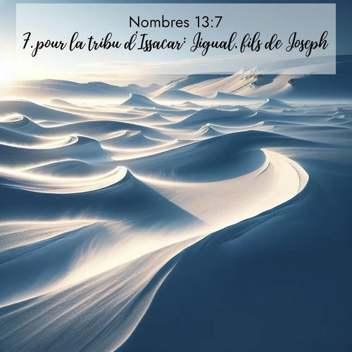 Segond21 Nombres  ; image nature: image avec le verset biblique :pour la tribu d&#039;Issacar: Jigual, fils de Joseph; ;  ; 13:7