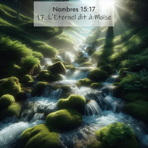 Segond21 Nombres  ; image nature: image avec le verset biblique :L&#039;Eternel dit à Moïse: ;  ; 15:17