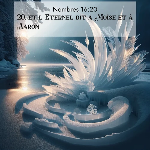 Segond21 Nombres  ; image nature: image avec le verset biblique :et l&#039;Eternel dit à Moïse et à Aaron: ;  ; 16:20