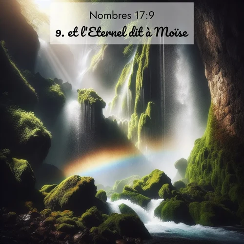 Segond21 Nombres  ; image nature: image avec le verset biblique :et l&#039;Eternel dit à Moïse: ;  ; 17:9