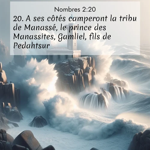 Segond21 Nombres  ; image nature: image avec le verset biblique :A ses côtés camperont la tribu de Manassé, le prince des Manassites, Gamliel, fils de Pedahtsur, ;  ; 2:20