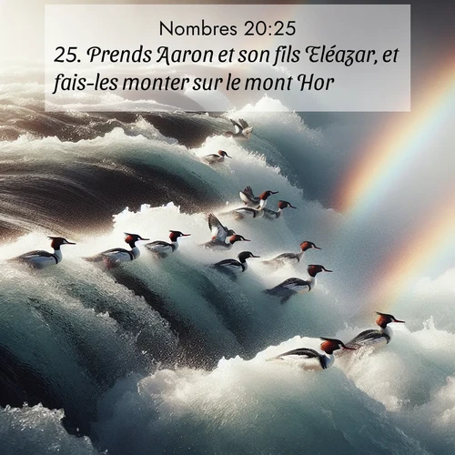 Segond21 Nombres  ; image nature: image avec le verset biblique :Prends Aaron et son fils Eléazar, et fais-les monter sur le mont Hor. ;  ; 20:25