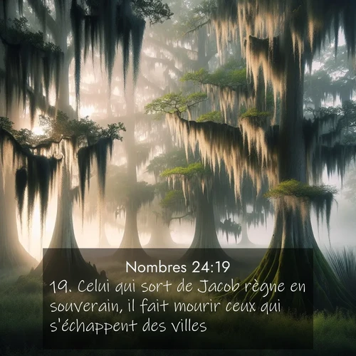 Segond21 Nombres  ; image nature: image avec le verset biblique :Celui qui sort de Jacob règne en souverain, il fait mourir ceux qui s&#039;échappent des villes.» ;  ; 24:19