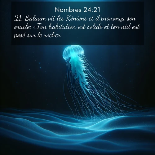 Segond21 Nombres  ; image nature: image avec le verset biblique :Balaam vit les Kéniens et il prononça son oracle: «Ton habitation est solide et ton nid est posé sur le rocher, ;  ; 24:21