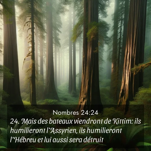 Segond21 Nombres  ; image nature: image avec le verset biblique :Mais des bateaux viendront de Kittim: ils humilieront l&#039;Assyrien, ils humilieront l&#039;Hébreu et lui aussi sera détruit.» ;  ; 24:24