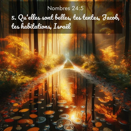 Segond21 Nombres  ; image nature: image avec le verset biblique :Qu&#039;elles sont belles, tes tentes, Jacob, tes habitations, Israël! ;  ; 24:5