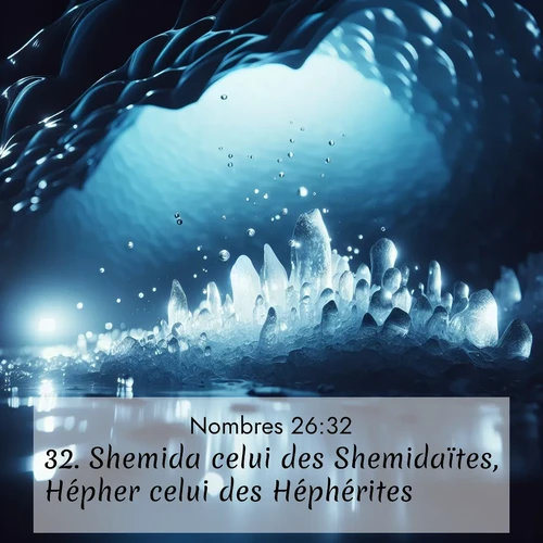 Segond21 Nombres  ; image nature: image avec le verset biblique :Shemida celui des Shemidaïtes, Hépher celui des Héphérites. ;  ; 26:32