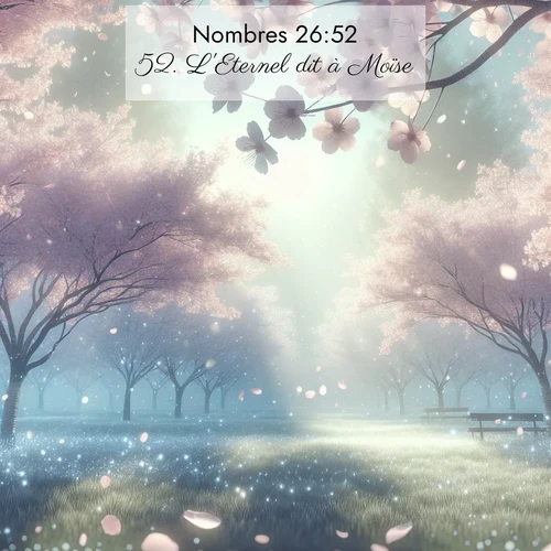 Segond21 Nombres  ; image nature: image avec le verset biblique :L&#039;Eternel dit à Moïse: ;  ; 26:52