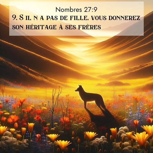 Segond21 Nombres  ; image nature: image avec le verset biblique :S&#039;il n&#039;a pas de fille, vous donnerez son héritage à ses frères. ;  ; 27:9