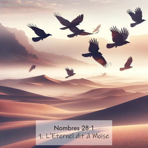 Segond21 Nombres  ; image nature: image avec le verset biblique :L&#039;Eternel dit à Moïse: ;  ; 28:1