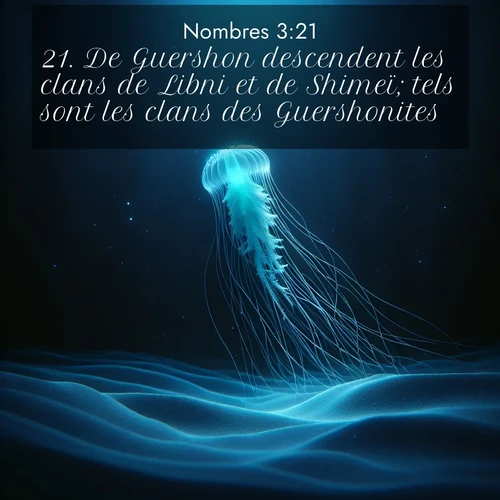 Segond21 Nombres  ; image nature: image avec le verset biblique :De Guershon descendent les clans de Libni et de Shimeï; tels sont les clans des Guershonites. ;  ; 3:21