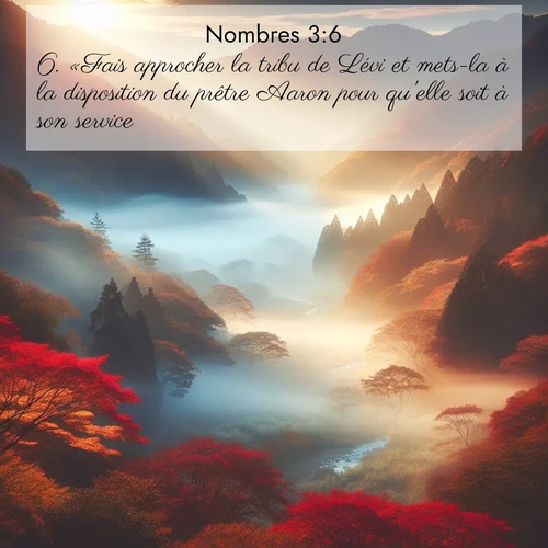 Segond21 Nombres  ; image nature: image avec le verset biblique :«Fais approcher la tribu de Lévi et mets-la à la disposition du prêtre Aaron pour qu&#039;elle soit à son service. ;  ; 3:6