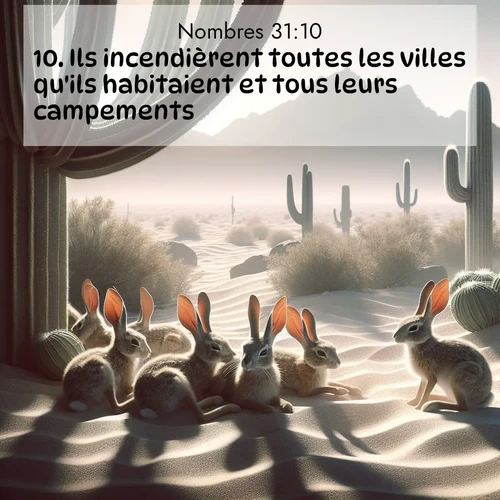 Segond21 Nombres  ; image nature: image avec le verset biblique :Ils incendièrent toutes les villes qu&#039;ils habitaient et tous leurs campements. ;  ; 31:10