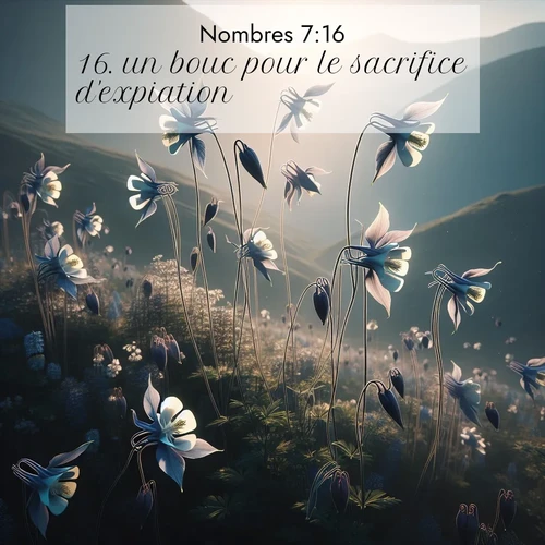 Segond21 Nombres  ; image nature: image avec le verset biblique :un bouc pour le sacrifice d&#039;expiation ;  ; 7:16