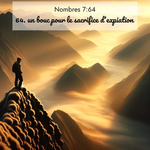 Segond21 Nombres  ; image nature: image avec le verset biblique :un bouc pour le sacrifice d&#039;expiation ;  ; 7:64