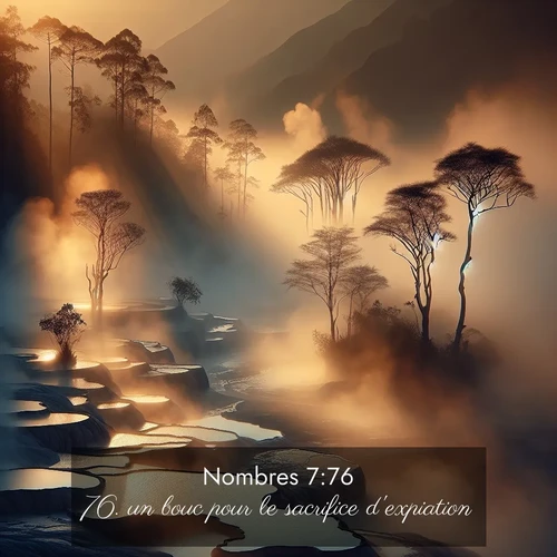 Segond21 Nombres  ; image nature: image avec le verset biblique :un bouc pour le sacrifice d&#039;expiation ;  ; 7:76