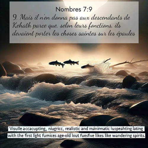 Segond21 Nombres  ; image nature: image avec le verset biblique :Mais il n&#039;en donna pas aux descendants de Kehath parce que, selon leurs fonctions, ils devaient porter les choses saintes sur les épaules. ;  ; 7:9